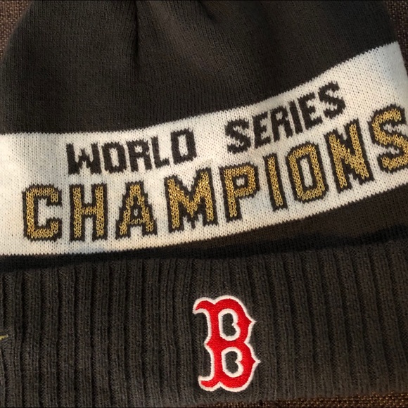 red sox championship winter hat